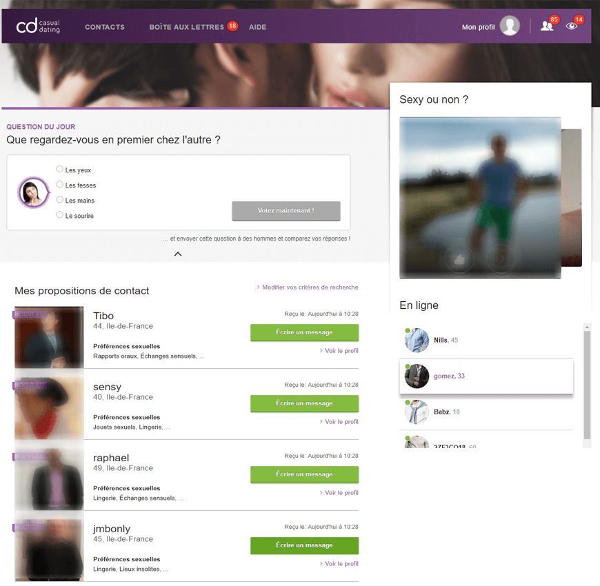 avis site rencontre casual club