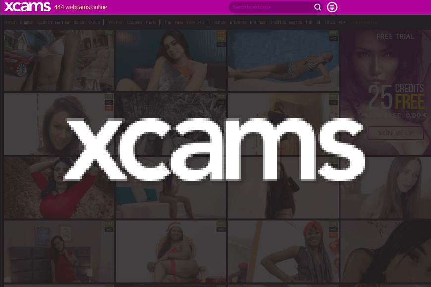 page acceuil logo xcams