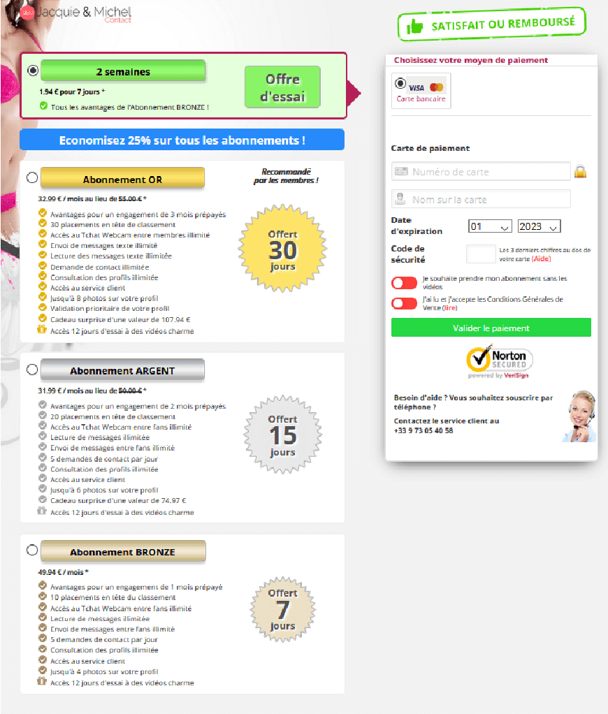 page tarifs abonnement jmc