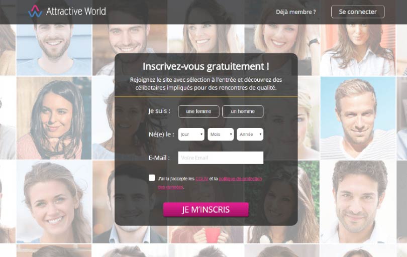 screenshot page accueil attractive world avis