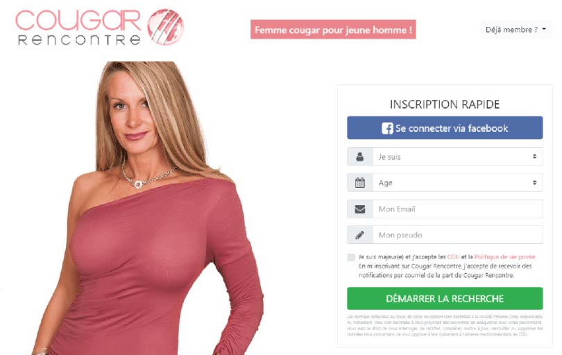 screenshot page accueil avis cougar rencontre-net