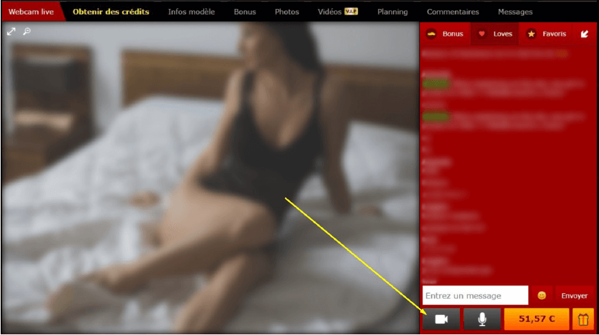 interface utilisateur chat modele avis xlovecam