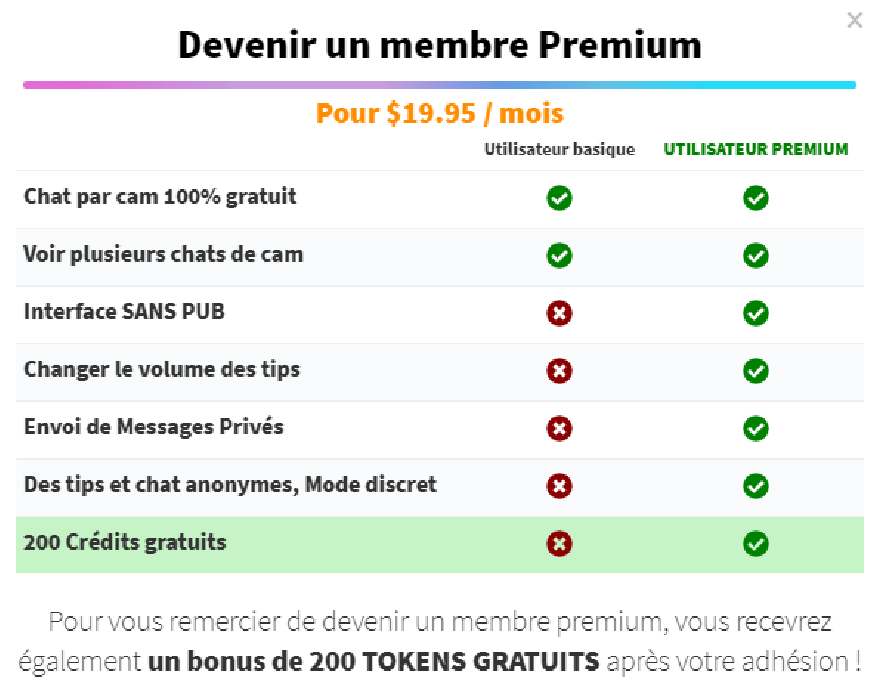 screenshot devenir membre premium