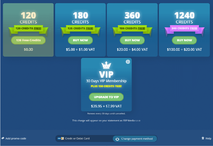 tarifs packs jetons flirt4free