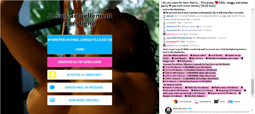 tchat tarifs avis camsoda