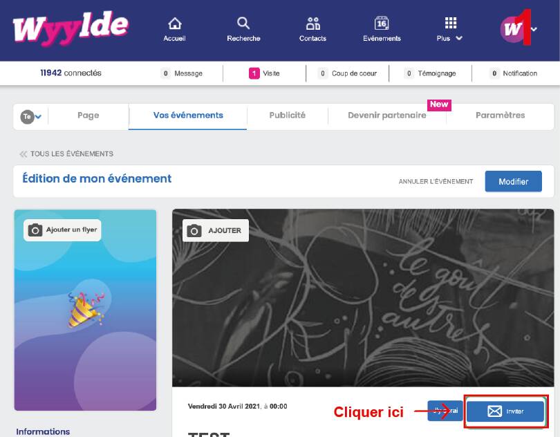comment inviter fans evenements