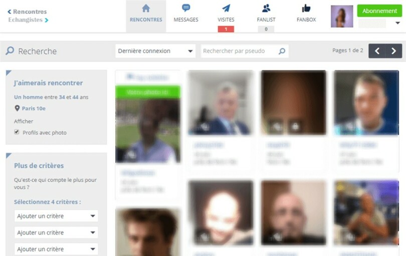 interface membres rencontre echangistes.fr