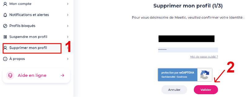 option comment supprimer compte meetic