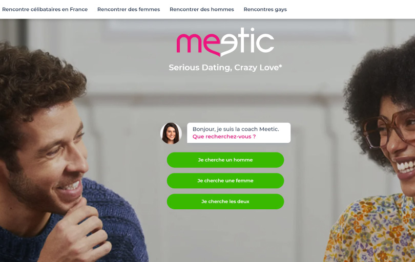 Page d’accueil Meetic