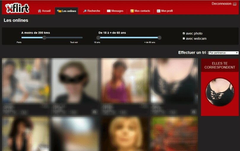 page interface membres avis xflirt