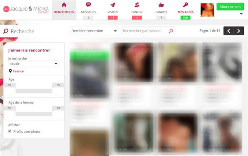 page interface recherche avis jmc