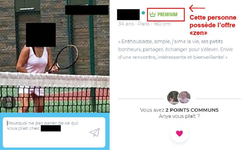 profil meetic comment reconnaitre personne offre zen premium