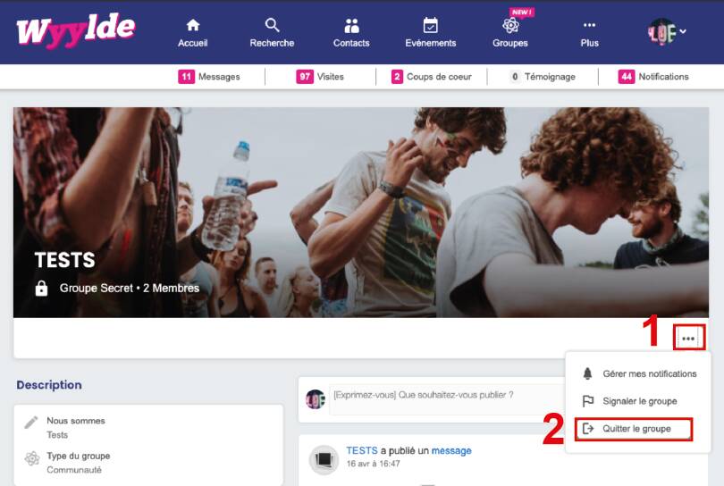 quitter un groupe 