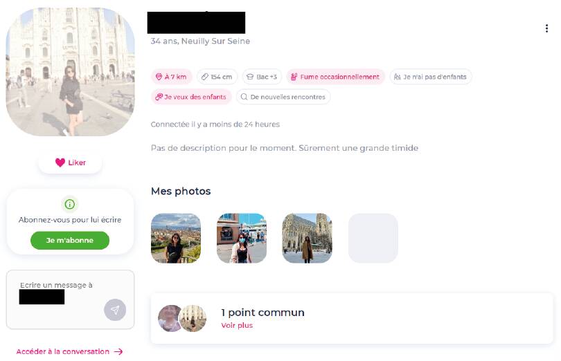 page de profil pour optimiser son annonce meetic