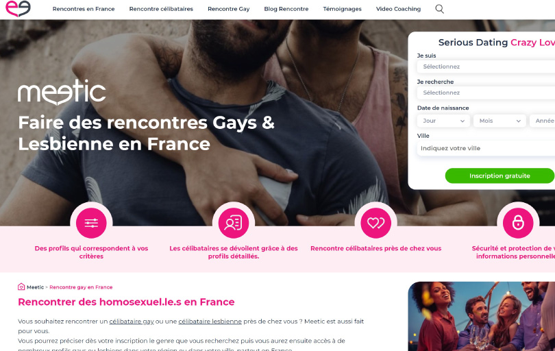 Rencontre gay - Page d’accueil Meetic Gay