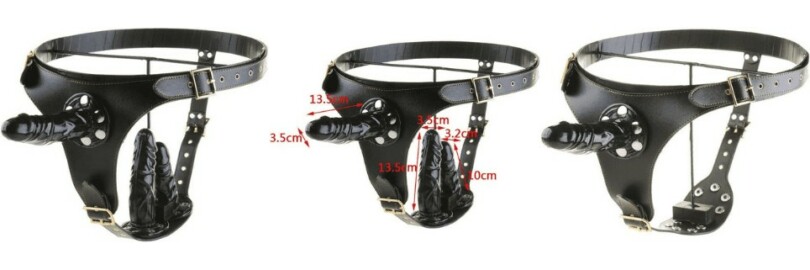 Strap-On Deluxe – Gode ceinture triple Pénétration