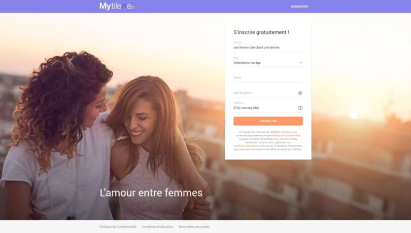 Page d'accueil du site de rencontre Mytilene.fr