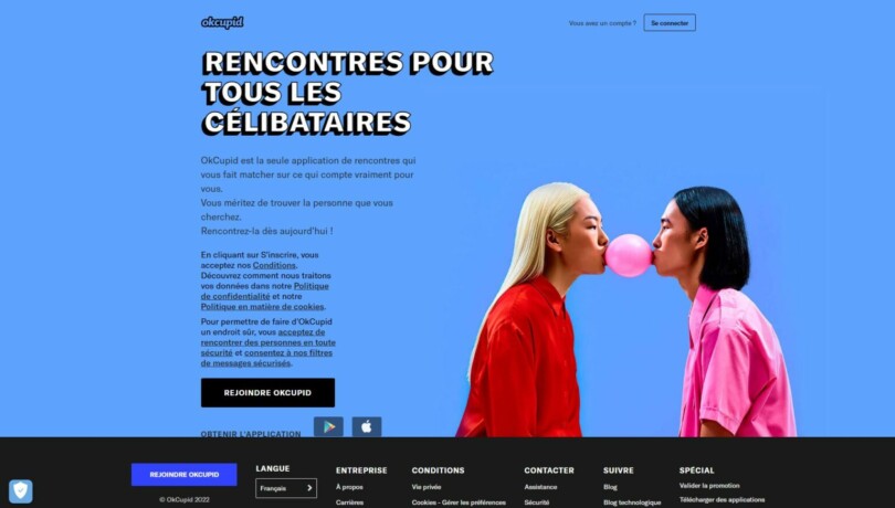 OkCupid screenshot site France