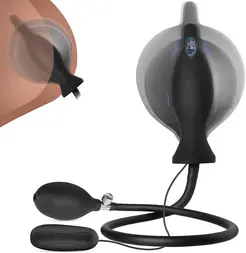 plug anal gonflable noir