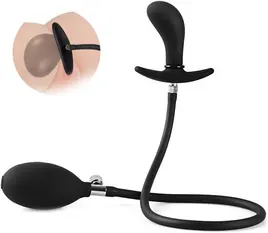 plug anal gonflable noire