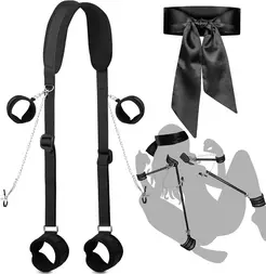 ensemble bondage menottes cuir