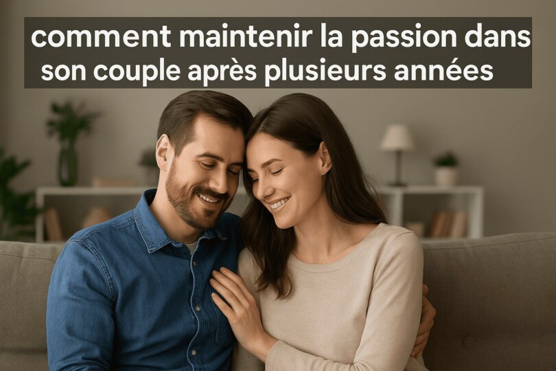couple complice assis sur un canapé illustrant comment maintenir la passion après plusieurs années