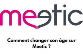 Logo de Meetic avec un texte en desous : Comment changer son âge sur Meetic ?