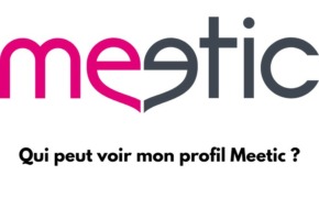 Logo de Meetic avec le texte en dessous : Qui peut voir mon profil Meetic ?