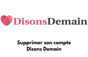 Le logo de Disons Demain avec écris : Supprimer son compte Disons Demain