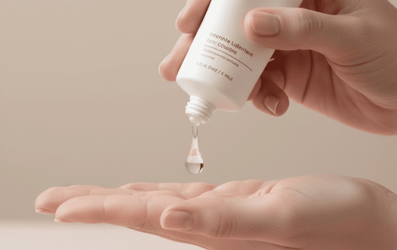 Geste d’application d’un lubrifiant intime montrant la bonne technique d’utilisation