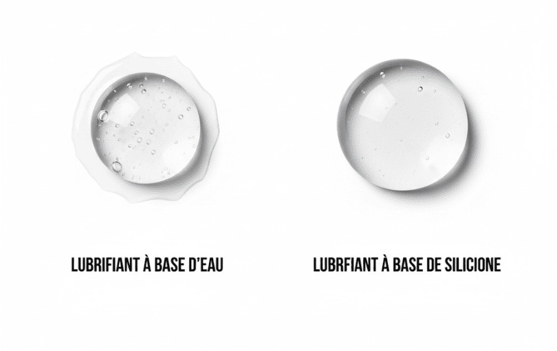 Comparaison texture lubrifiant silicone versus lubrifiant à base d’eau