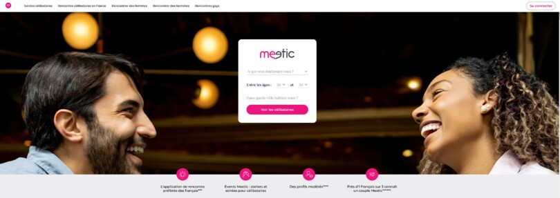 Page d’accueil de Meetic en 2026 : 1 Français sur 3 connaît quelqu’un qui a trouvé l’amour sur Meetic