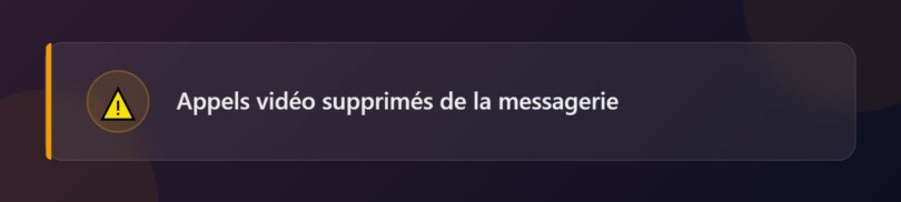 Badge alerte : appels vidéo supprimés de la messagerie Meetic